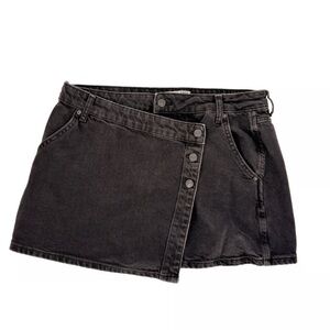 We The Free Charcoal Denim Skirt